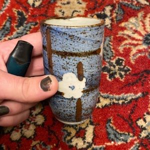 Vintage hand painted saki cup from Japan